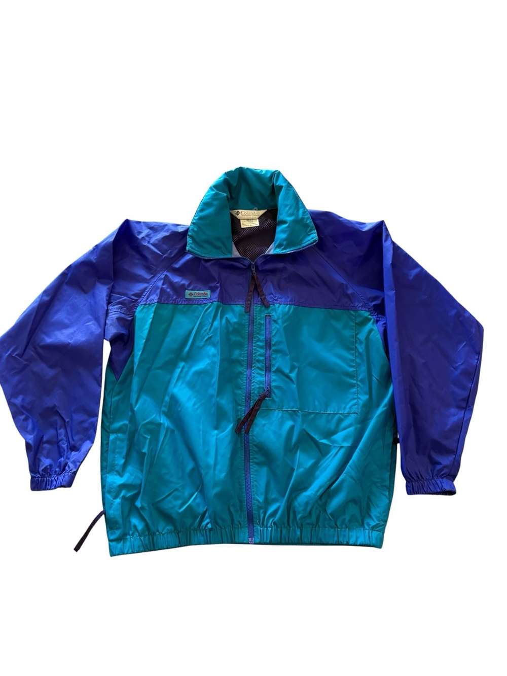 Vintage 90s Columbia Bug Logo Colorblock Jacket Retro Y2K Women’s L/ Men's M
